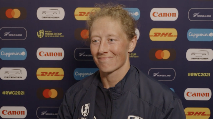 USA Captain Kate Zackary after the loss to Italy #RWC2021